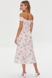 PINK/MULTI Floral Off-the-Shoulder Midi Dress, image 3