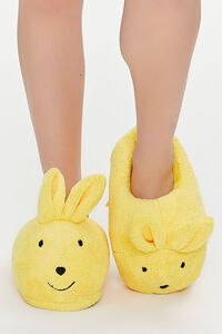YELLOW Plush Bunny Indoor Slippers, image 4