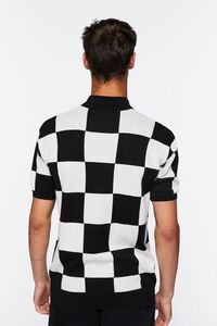BLACK/WHITE Checkered Polo Shirt, image 3