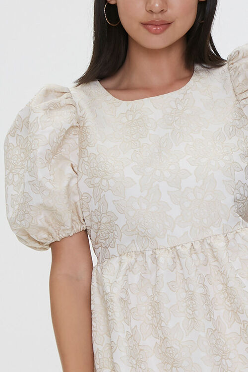 CREAM Floral Puff-Sleeve Dress, image 5