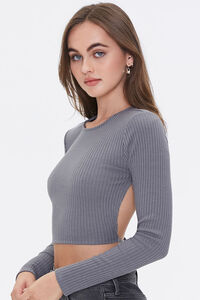 Ribbed Open-Knit Top, image 1