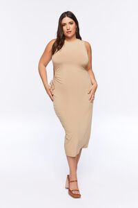 SAFARI Plus Size Cutout Midi Dress, image 1