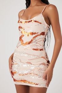 ORANGE/MULTI Sequin Bodycon Mini Dress, image 5