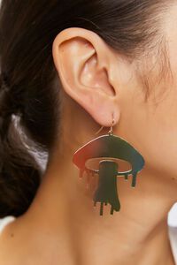 GOLD/MULTI Drip Mushroom Drop Earrings, image 1