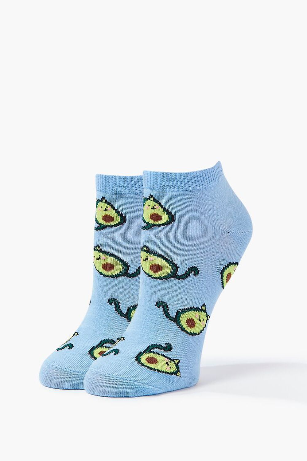 BLUE/MULTI Cat Avocado Print Ankle Socks, image 1