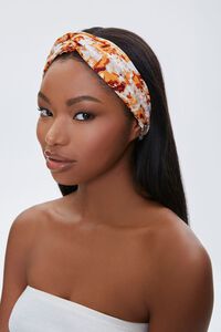 Ruched Abstract Print Headwrap, image 1