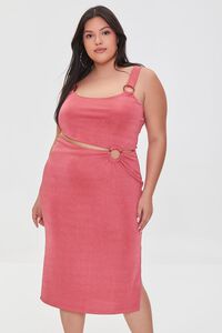 ROSE PETAL Plus Size Cutout O-Ring Dress, image 4
