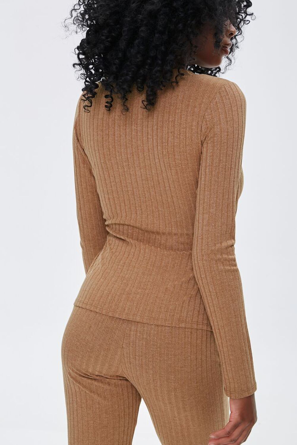 CAMEL Ribbed Crossover Top, image 3