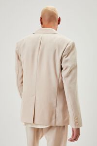 TAUPE Notched Double-Breasted Blazer, image 4