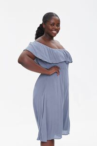 BLUE Plus Size Off-the-Shoulder Dress, image 2