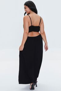 BLACK Plus Size Cutout Maxi Dress, image 3