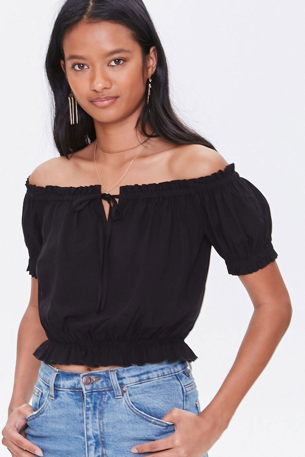 Ruffled Off-the-Shoulder Top
