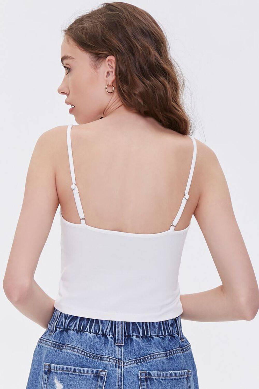 Straight-Neck Cropped Cami, image 3