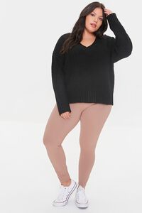 BLACK Plus Size Marled Knit Sweater, image 4
