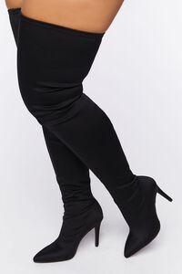 BLACK Faux Suede Over-the-Knee Boots (Wide), image 1
