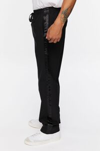 BLACK Side-Striped Straight Pants, image 3