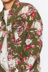 PINK/MULTI Floral Print Trucker Jacket, image 6