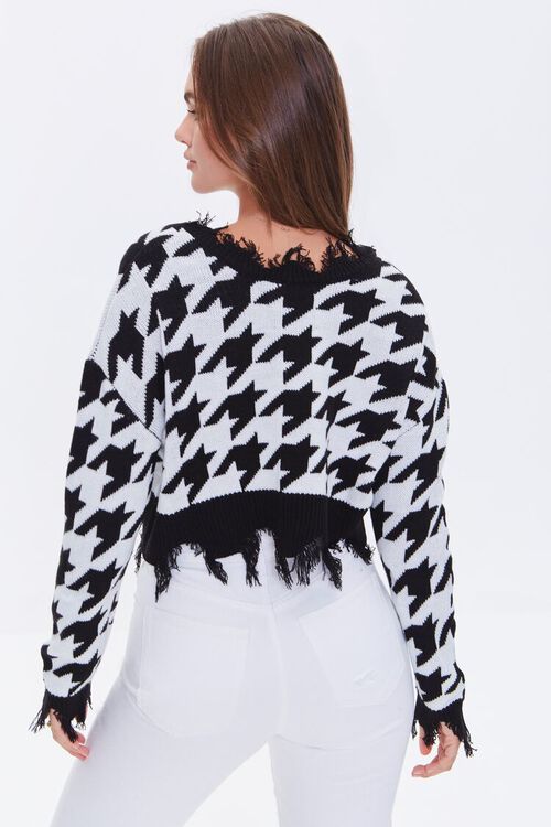 BLACK/WHITE Houndstooth Sharkbite Sweater, image 3