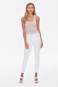 TAUPE Ribbed Knit Tank Top, image 4