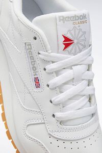 WHITE Reebok Classic Leather Shoes, image 4