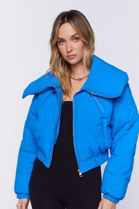 LIGHT BLUE Cropped Puffer Jacket, image 6