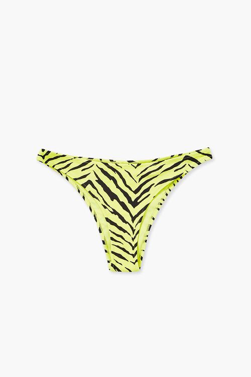 NEON YELLOW/BLACK Tiger Print Bikini Bottoms, image 6