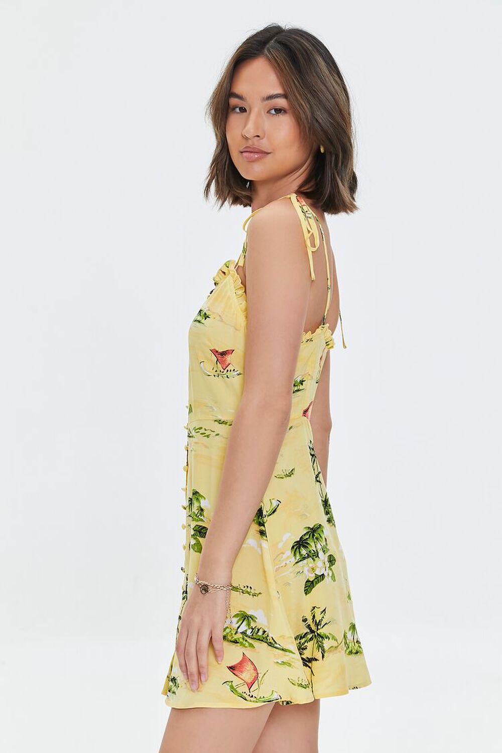 Tropical Ruffled Cami Dress, image 2