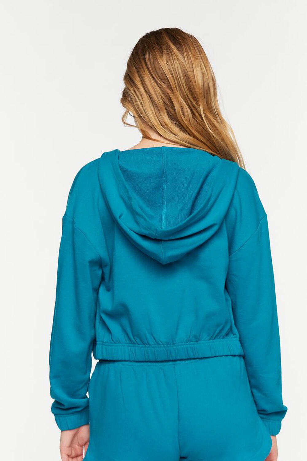 BLUE French Terry Zip-Up Hoodie, image 3