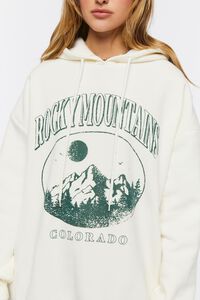 CREAM/GREEN Rocky Mountains Graphic Hoodie, image 5