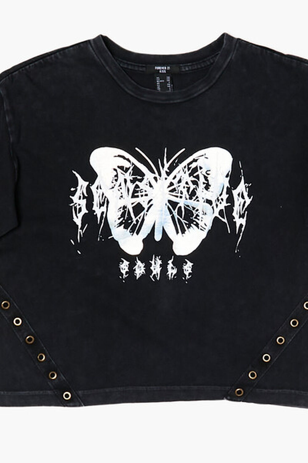 BLACK/MULTI Girls Butterfly Graphic Tee (Kids), image 3
