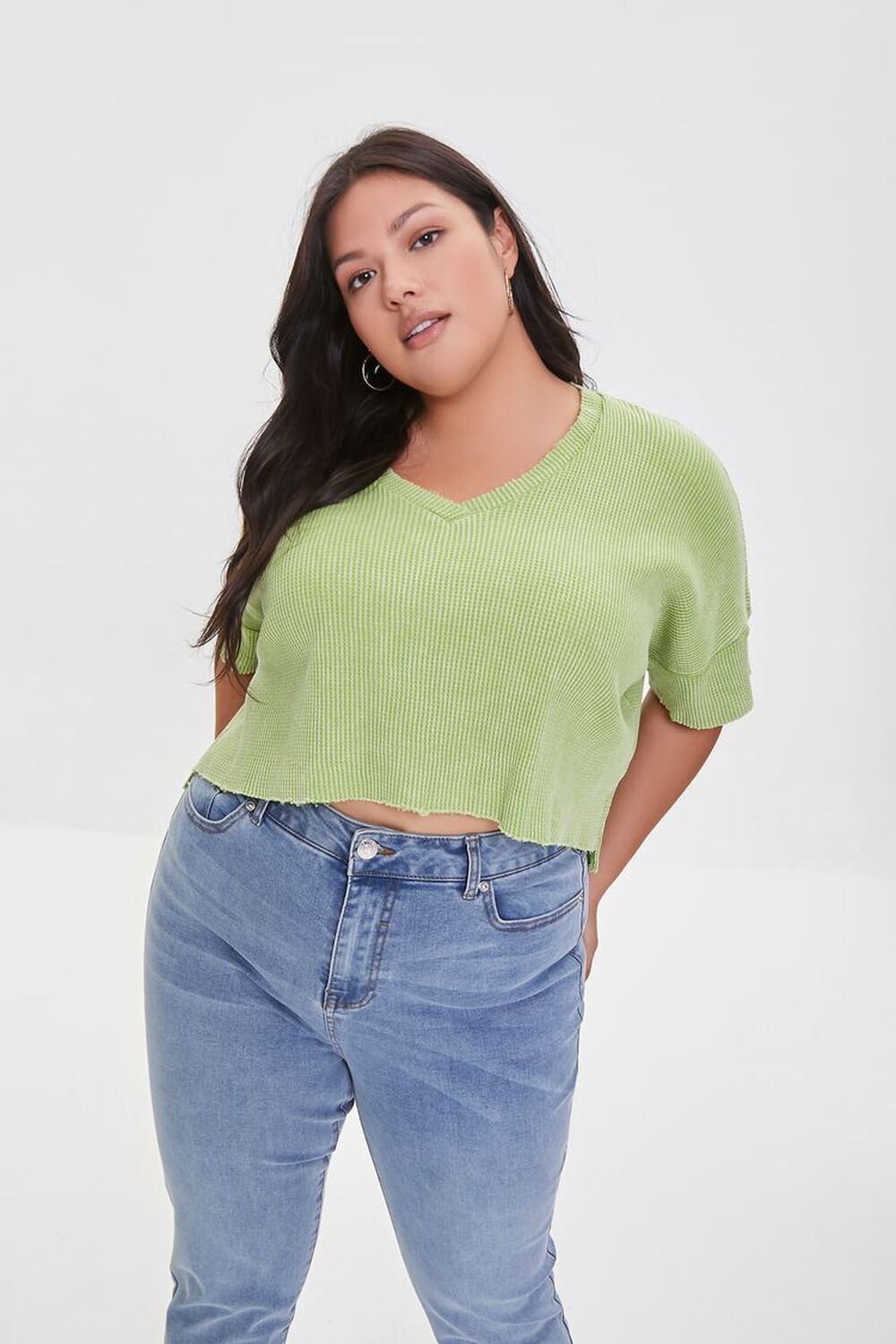 GREEN Plus Size High-Low Tee, image 1
