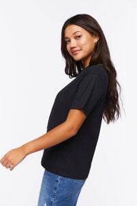 BLACK Relaxed Crew Tee, image 2