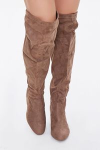 TAUPE Faux Suede Over-the-Knee Boots (Wide), image 4