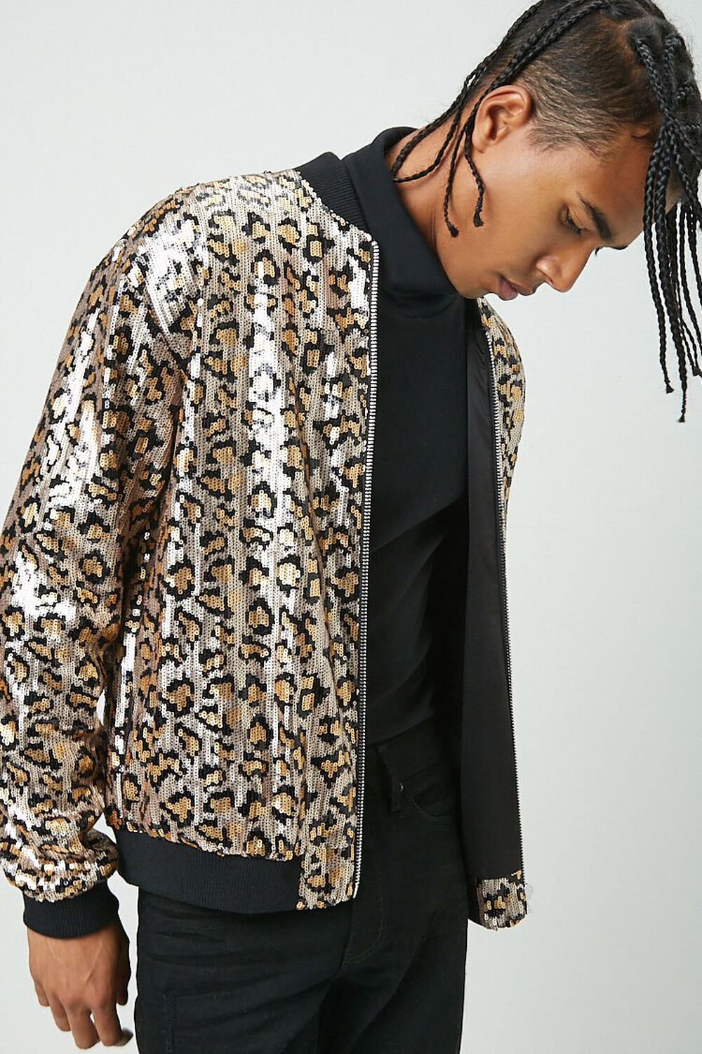 Sequin Leopard Print Jacket