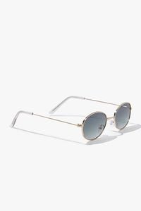 GOLD/GREEN Oval Tinted Sunglasses, image 2