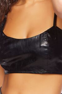 Faux Leather Cropped Cami, image 5