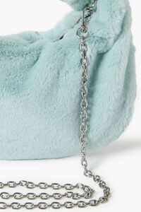 Faux Fur Chain-Strap Shoulder Bag, image 4