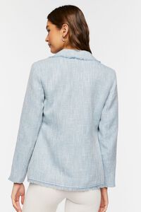 DUSTY BLUE/MULTI Tweed Single-Breasted Blazer, image 4
