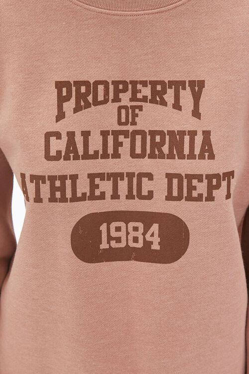 TAUPE/BROWN California Athletic Graphic Pullover, image 5
