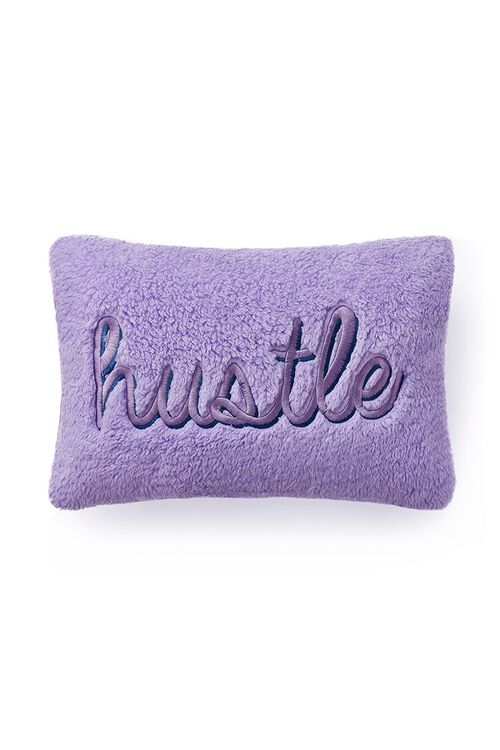 LAVENDER/MULTI Embroidered Hustle Graphic Pillow, image 2