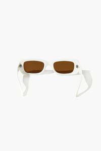 WHITE/BROWN Men Rectangular Sunglasses, image 4