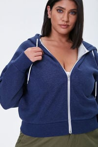 NAVY Plus Size French Terry Zip-Up Hoodie, image 1
