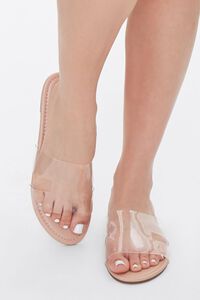 NUDE Faux Leather Clear-Strap Sandals, image 4