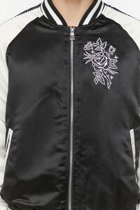 BLACK/WHITE Buena Suerte Varsity Souvenir Jacket, image 5