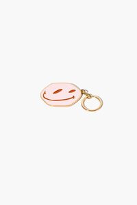 PINK Abstract Happy Face Keychain, image 2