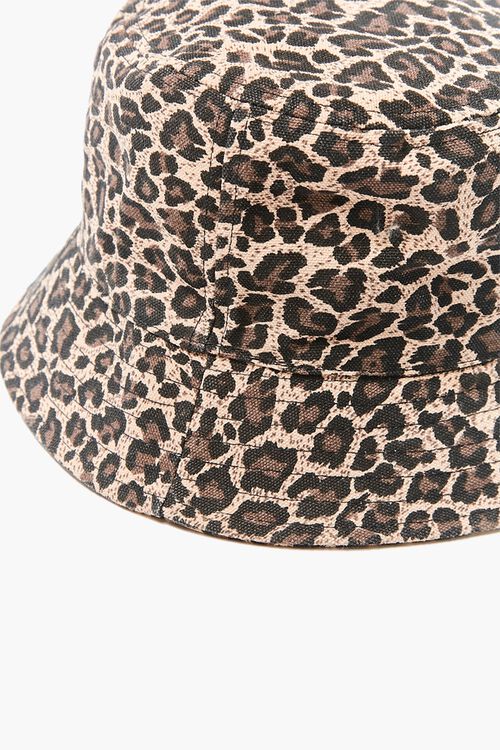 BROWN/BLACK Leopard Print Bucket Hat, image 3