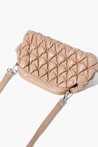TAUPE Quilted Faux Leather Crossbody Bag, image 4