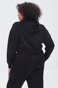 BLACK Plus Size Organically Grown Cotton Hoodie, image 3