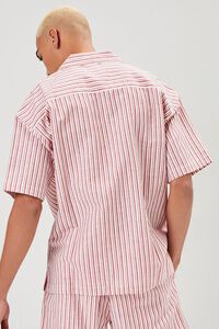 RED/CREAM Pinstriped Linen-Blend Shirt, image 3