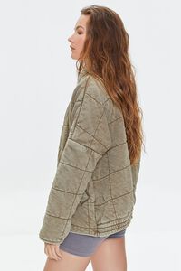 TAUPE Quilted Zip-Up Jacket, image 3